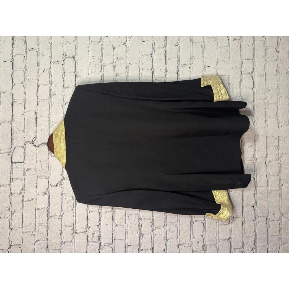 Solini Women's Black and Gold Blazer Size 10 - Picture 4 of 6